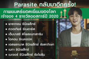 กลับมาฉายอีกครั้ง! ภาพยนตร์ยอดเยี่ยมของโลก “Parasite ชนชั้นปรสิต” เจ้าของ 4 รางวัลออสการ์ 4 มิถุนายนนี้ ในโรงภาพยนตร์